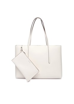 Torebka Calvin Klein Foil Logo Tote W/Pouch LV04F3274G Biały ze sklepu eobuwie.pl w kategorii Torby Shopper bag - zdjęcie 188867732