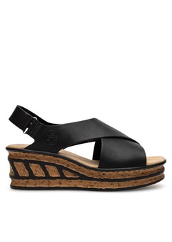 Rieker Sandały 68189-00 Czarny ze sklepu MODIVO w kategorii Sandały damskie - zdjęcie 188869001