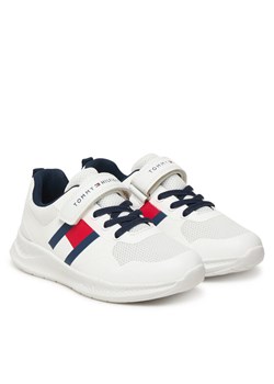 Tommy Hilfiger Sneakersy Flag Low Cut Lace-Up/Velcro T1X9-34369-1843 S Biały ze sklepu MODIVO w kategorii Buty sportowe dziecięce - zdjęcie 188869073