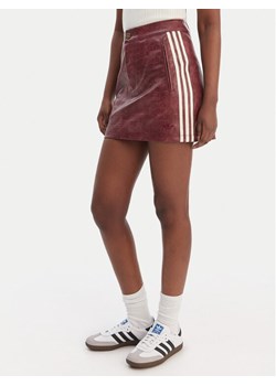 adidas Spódnica z imitacji skóry Pleather KD8785 Bordowy Regular Fit ze sklepu MODIVO w kategorii Spódnice - zdjęcie 188869153