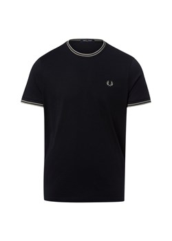 Fred Perry Koszulka męska Mężczyźni Bawełna granatowy jednolity ze sklepu vangraaf w kategorii T-shirty męskie - zdjęcie 188870893
