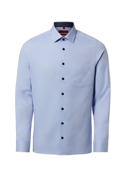 Finshley & Harding Męska koszula biznesowa - Easy Care Mężczyźni Slim Fit Bawełna jasnoniebieski jednolity ze sklepu vangraaf w kategorii Koszule męskie - zdjęcie 188870930