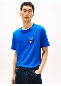 Tommy Hilfiger Koszulka męska Mężczyźni Bawełna (100%) błękit królewski jednolity ze sklepu vangraaf w kategorii T-shirty męskie - zdjęcie 188870942