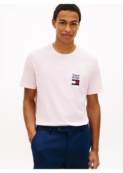 Tommy Hilfiger Koszulka męska Mężczyźni Bawełna (100%) różowy jednolity ze sklepu vangraaf w kategorii T-shirty męskie - zdjęcie 188870944