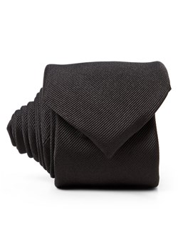 Andrew James Jedwabny krawat męski Mężczyźni czarny jednolity ze sklepu vangraaf w kategorii Krawaty - zdjęcie 188870952