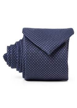 Andrew James Krawat z zawartością jedwabiu Mężczyźni Bawełna granatowy wzorzysty ze sklepu vangraaf w kategorii Krawaty - zdjęcie 188870971