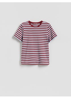 Reserved - T-shirt z bawełny merceryzowanej - jasnoniebieski ze sklepu Reserved w kategorii Bluzki damskie - zdjęcie 188872172