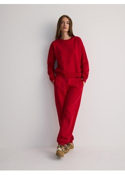 Reserved - Dresowe spodnie jogger z bawełną - czerwony ze sklepu Reserved w kategorii Spodnie damskie - zdjęcie 188872334