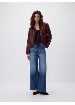 Reserved - Kurtka z imitacji skóry - burgundowy ze sklepu Reserved w kategorii Kurtki damskie - zdjęcie 188872371