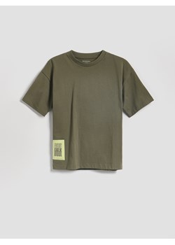 Reserved - Bawełniany t-shirt - zielony ze sklepu Reserved w kategorii T-shirty chłopięce - zdjęcie 188872732