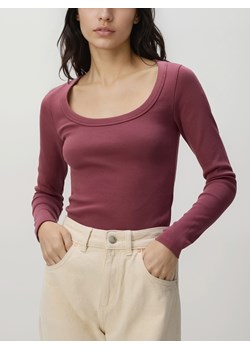 Reserved - Bawełniany longsleeve - jasnofioletowy ze sklepu Reserved w kategorii Bluzki damskie - zdjęcie 188872854