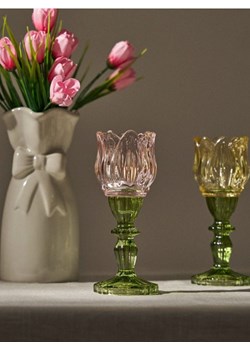 Sinsay - Szklany świecznik - różowy ze sklepu Sinsay w kategorii Świeczniki - zdjęcie 188874662