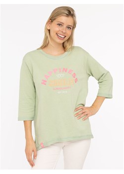 Zwillingsherz Koszulka "Smile" w kolorze zielonym ze sklepu Limango Polska w kategorii Bluzki damskie - zdjęcie 188874953