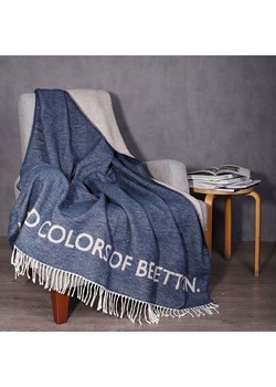 Benetton Pled w kolorze niebiesko-szarym ze sklepu Limango Polska w kategorii Tekstylia - zdjęcie 188875050