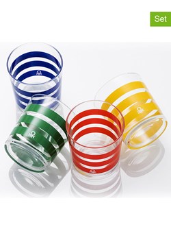 Benetton Szklanki (4 szt.) w różnych kolorach - 345 ml ze sklepu Limango Polska w kategorii Naczynia - zdjęcie 188875081