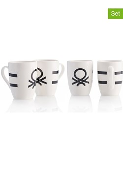 Benetton Kubki (4 szt.) w kolorze biało-czarnym - 360 ml ze sklepu Limango Polska w kategorii Naczynia - zdjęcie 188875102