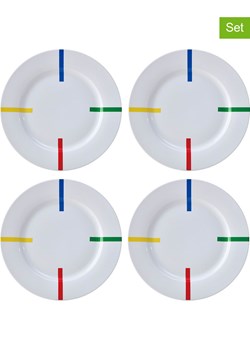 Benetton Talerze obiadowe (4 szt.) w kolorze białym ze wzorem - Ø 25 cm ze sklepu Limango Polska w kategorii Naczynia - zdjęcie 188875124