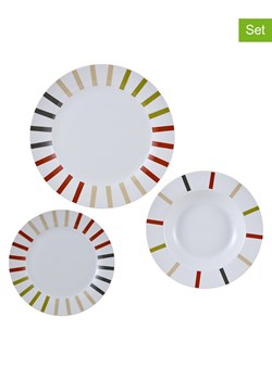 Benetton 12-częściowy zestaw talerzy w kolorze białym ze wzorem ze sklepu Limango Polska w kategorii Naczynia - zdjęcie 188875270