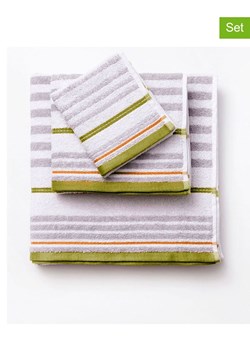 Benetton 3-częściowy zestaw ręczników w kolorze biało-szaro-zielonym ze sklepu Limango Polska w kategorii Ręczniki - zdjęcie 188875513