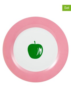 Benetton Talerze obiadowe (4 szt.) w kolorze jasnoróżowo-zielonym - Ø 26,5 cm ze sklepu Limango Polska w kategorii Naczynia - zdjęcie 188875680