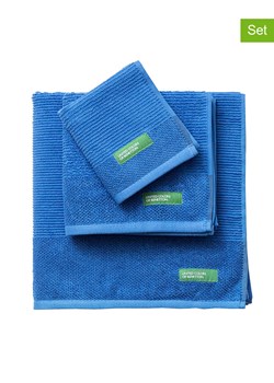 Benetton 3-częściowy zestaw ręczników w kolorze niebieskim ze sklepu Limango Polska w kategorii Ręczniki - zdjęcie 188876051