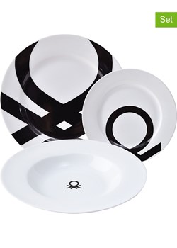Benetton 26-częściowy zestaw naczyń w kolorze biało-czarnym ze sklepu Limango Polska w kategorii Naczynia - zdjęcie 188876120