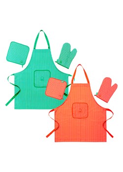 Benetton 4-częściowy zestaw kuchenny w kolorze zielono-czerwonym ze sklepu Limango Polska w kategorii Ścierki kuchenne - zdjęcie 188876202