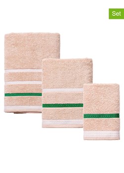 Benetton 3-częściowy zestaw ręczników w kolorze beżowym ze sklepu Limango Polska w kategorii Ręczniki - zdjęcie 188876221