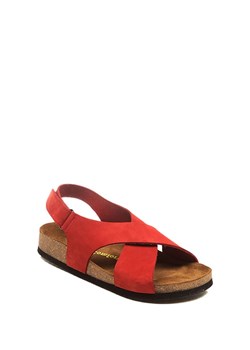 Comfortfusse Skórzane sandały w kolorze czerwonym ze sklepu Limango Polska w kategorii Sandały damskie - zdjęcie 188877120