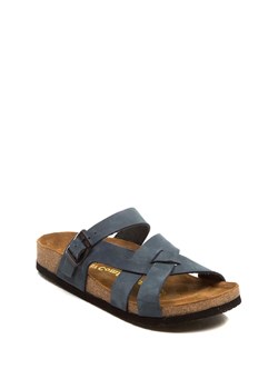 Comfortfusse Skórzane klapki w kolorze granatowym ze sklepu Limango Polska w kategorii Klapki damskie - zdjęcie 188877263