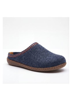 Comfortfusse Wełniane kapcie "Scoti" w kolorze granatowym ze sklepu Limango Polska w kategorii Kapcie damskie - zdjęcie 188878364