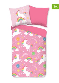 Pure 2-częściowy komplet w kolorze jasnoróżowym z mikrofibry ze sklepu Limango Polska w kategorii Pościel dziecięca - zdjęcie 188879831