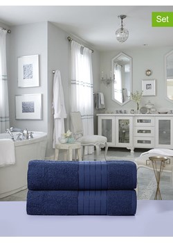 Good Morning Ręczniki prysznicowe (2 szt.) w kolorze niebieskim ze sklepu Limango Polska w kategorii Ręczniki - zdjęcie 188879882