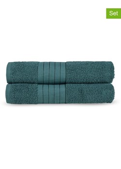 Pure Ręczniki prysznicowe (2 szt.) w kolorze ciemnozielonym ze sklepu Limango Polska w kategorii Ręczniki - zdjęcie 188879900