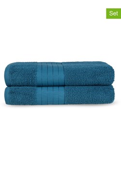 Pure Ręczniki prysznicowe (2 szt.) w kolorze morskim ze sklepu Limango Polska w kategorii Ręczniki - zdjęcie 188879923