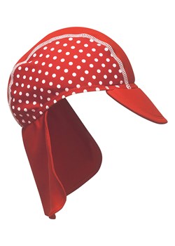 Playshoes Czapka w kolorze czerwono-białym z osłoną karku ze sklepu Limango Polska w kategorii Czapki dziecięce - zdjęcie 188880600
