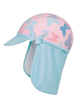 Playshoes Czapka w kolorze turkusowo-jasnoróżowym z osłoną karku ze sklepu Limango Polska w kategorii Czapki dziecięce - zdjęcie 188880704