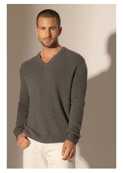 Perfect Cashmere Kaszmirowy sweter "Enzo" w kolorze szarym ze sklepu Limango Polska w kategorii Swetry męskie - zdjęcie 188881814