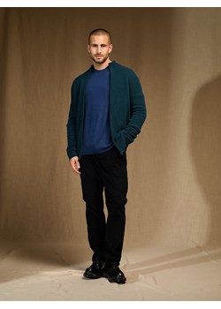Perfect Cashmere Kaszmirowy kardigan "Leo" w kolorze granatowym ze sklepu Limango Polska w kategorii Swetry męskie - zdjęcie 188881874