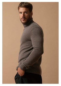Perfect Cashmere Kaszmirowy golf "Marius" w kolorze szarobrązowym ze sklepu Limango Polska w kategorii Swetry męskie - zdjęcie 188881934