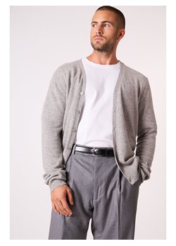 Perfect Cashmere Kaszmirowy kardigan "Errol" w kolorze jasnoszarym ze sklepu Limango Polska w kategorii Swetry męskie - zdjęcie 188882062