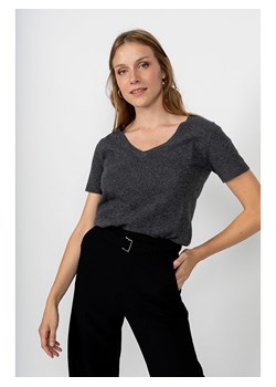 Perfect Cashmere Kaszmirowa koszulka "Joy" w kolorze antracytowym ze sklepu Limango Polska w kategorii Bluzki damskie - zdjęcie 188882263