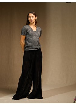 Perfect Cashmere Kaszmirowa koszulka "Efimia" w kolorze szarym ze sklepu Limango Polska w kategorii Bluzki damskie - zdjęcie 188882272