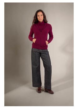 Perfect Cashmere Kaszmirowy kardigan "Emma" w kolorze bordowym ze sklepu Limango Polska w kategorii Swetry damskie - zdjęcie 188882314