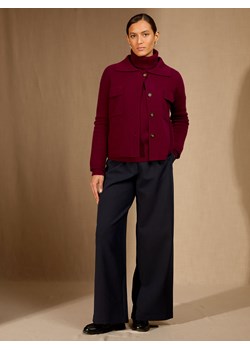 Perfect Cashmere Kaszmirowy kardigan "Hekla" w kolorze bordowym ze sklepu Limango Polska w kategorii Swetry damskie - zdjęcie 188882433