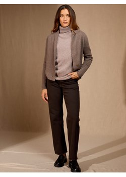 Perfect Cashmere Kaszmirowy kardigan "Mila" w kolorze szarobrązowym ze sklepu Limango Polska w kategorii Swetry damskie - zdjęcie 188882611