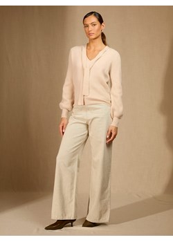Perfect Cashmere Kaszmirowy sweter "Noty" w kolorze kremowym ze sklepu Limango Polska w kategorii Swetry damskie - zdjęcie 188882662