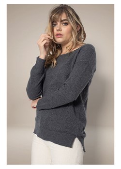Perfect Cashmere Kaszmirowy sweter "Sasha" w kolorze ciemnoszarym ze sklepu Limango Polska w kategorii Swetry damskie - zdjęcie 188882771