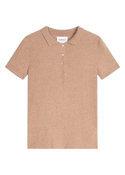 Perfect Cashmere Kaszmirowa koszulka polo w kolorze karmelowym ze sklepu Limango Polska w kategorii Bluzki damskie - zdjęcie 188882780