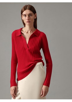 Perfect Cashmere Kaszmirowy golf "Skamar" w kolorze czerwonym ze sklepu Limango Polska w kategorii Swetry damskie - zdjęcie 188882791